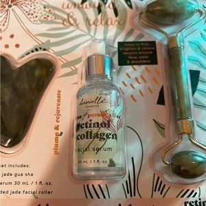 Danielle Creations Unwind & Relax skincare trio ( jade, serum, roller) Brand New